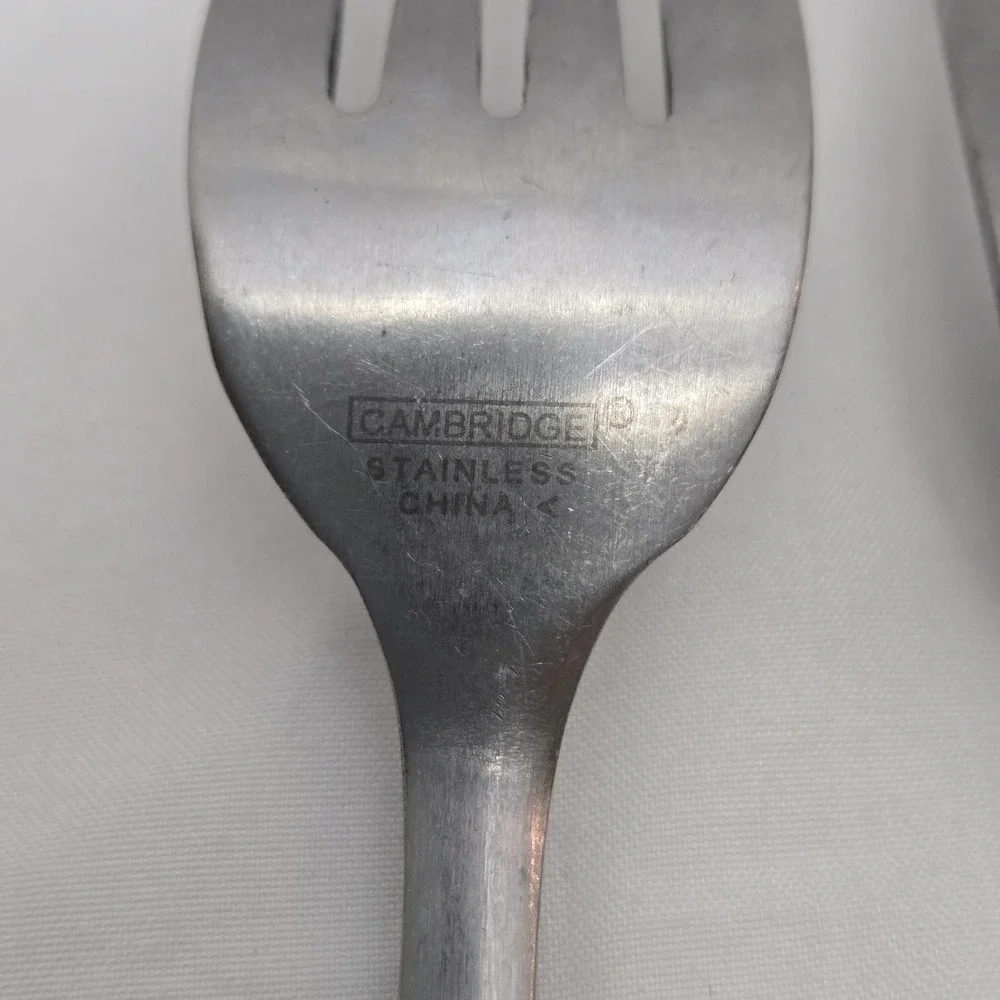 Lot Of 2 (Two) Aspen (Stainless, Satin) by Cambridge Silver GUC Normal Use‎ Wear